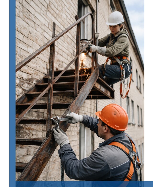 Ремонт и восстановление пожарных лестниц с выездом в Люберцах