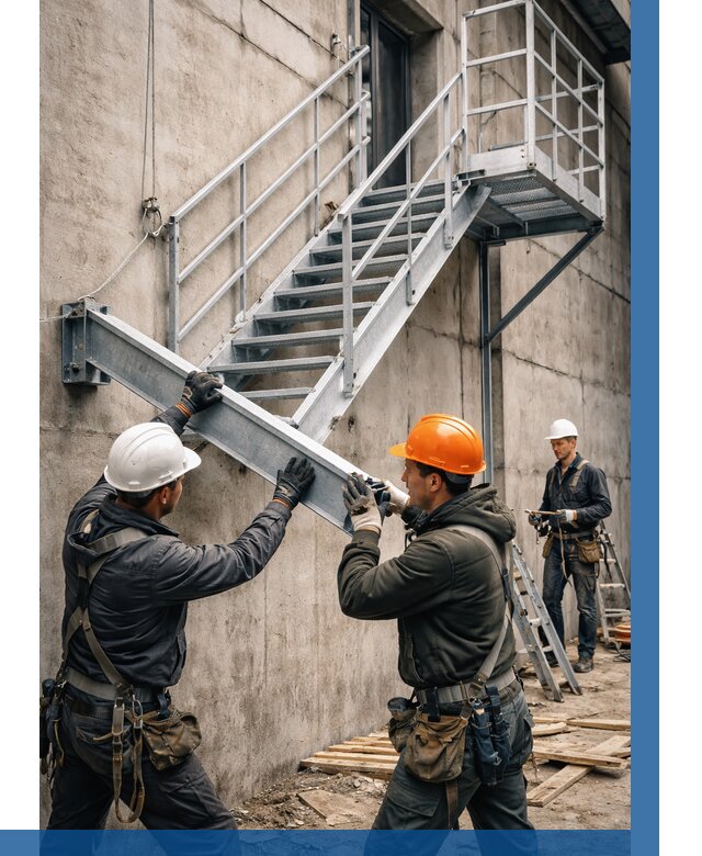 Монтаж металлических лестниц в Люберцах от 15782 р. | ВЫСОТНИК-Люб