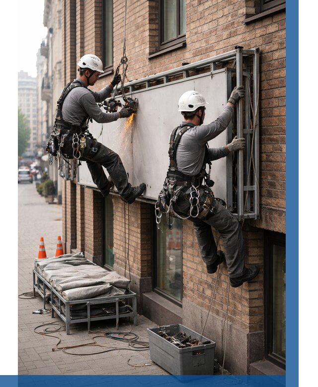 Демонтаж рекламной вывески в Люберцах от 6839 р. | ВЫСОТНИК-Люб