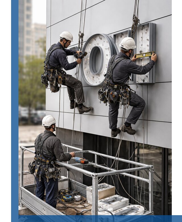 Профессиональный монтаж световых букв в Люберцах под ключ