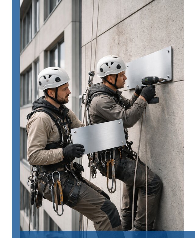 Монтаж табличек и указателей в Люберцах для зданий и сооружений