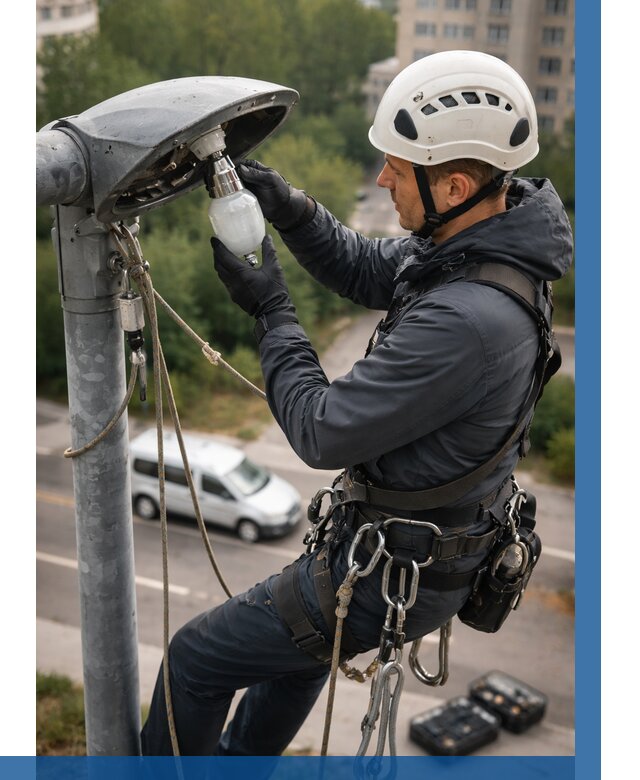 Замена ламп на высоте в Люберцах от 2630 р. | ВЫСОТНИК-Люб