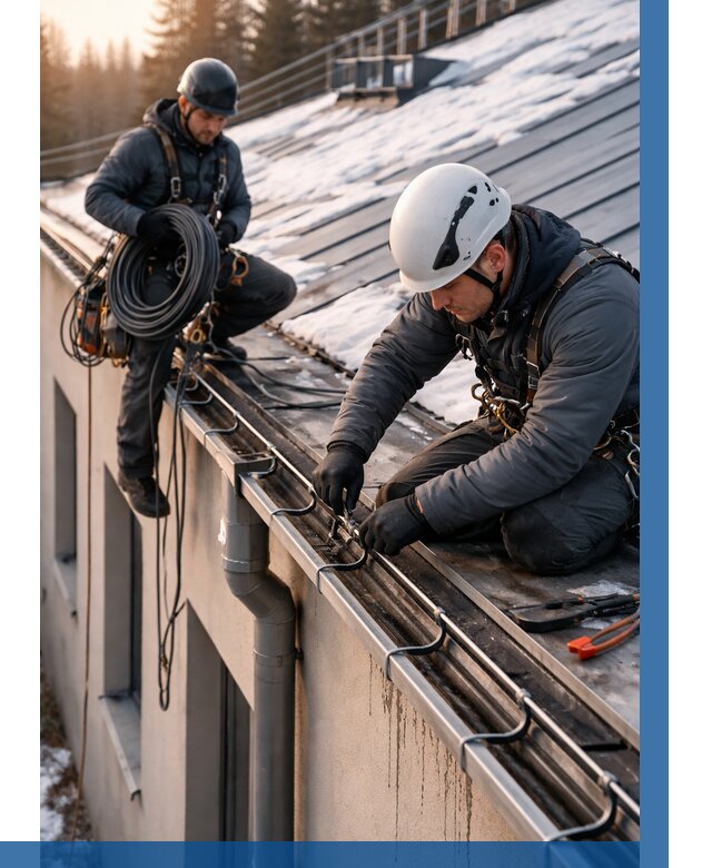 Монтаж греющего кабеля на кровле в Люберцах от 473 р. | ВЫСОТНИК-Люб