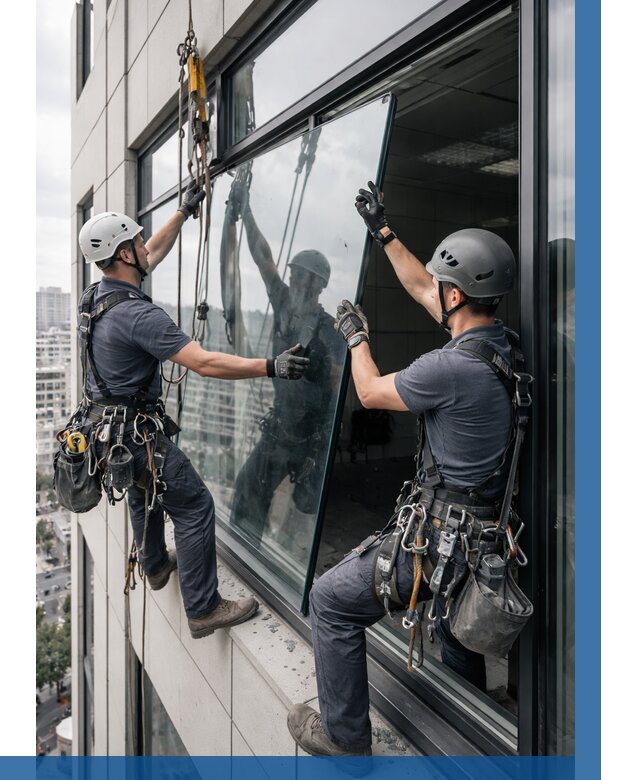 Замена стеклопакетов на высоте в Люберцах от 5787 р. | ВЫСОТНИК-Люб