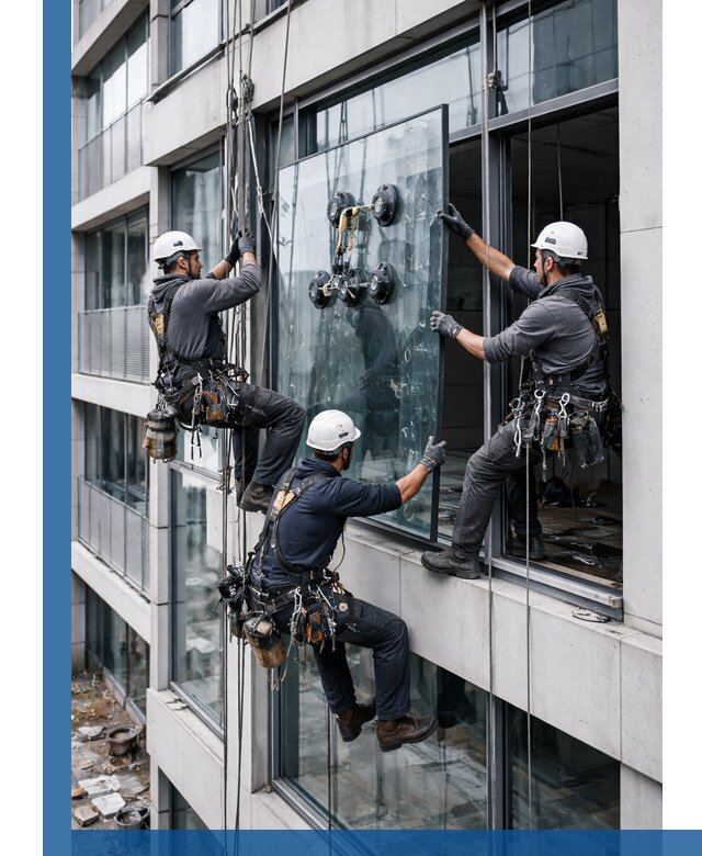 Фасадное остекление и монтаж витражей зданий в Люберцах под ключ