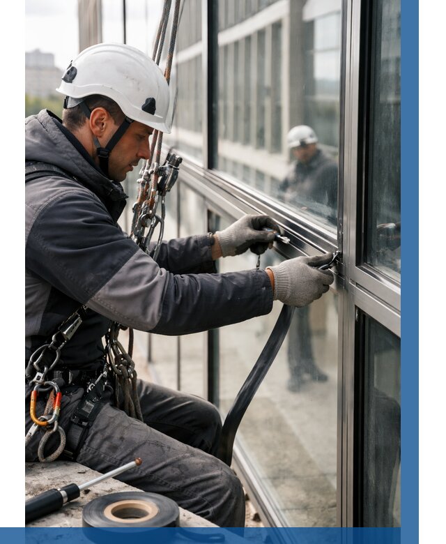 Ремонт витражных конструкций в Люберцах от 3682 р. | ВЫСОТНИК-Люб