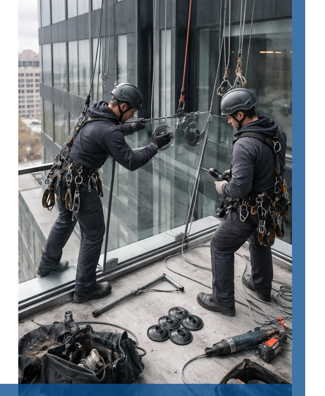 Монтаж стеклянных ограждений в Люберцах от 2630 р. | ВЫСОТНИК-Люб