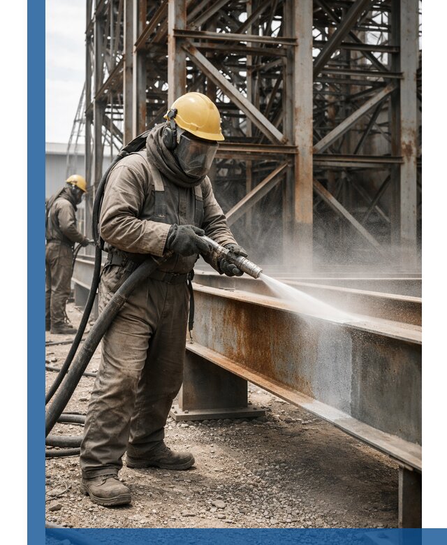 Пескоструйная очистка металлоконструкций в Люберцах промышленная