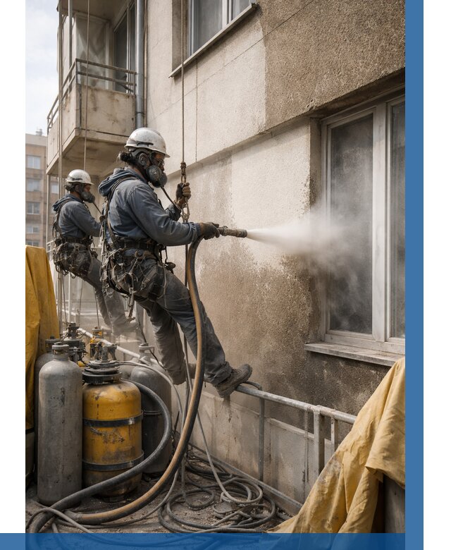 Пескоструйная очистка фасада в Люберцах от 684 р. | ВЫСОТНИК-Люб