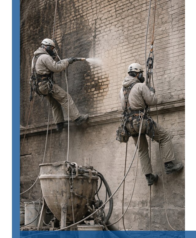 Пескоструйная очистка фасадов в Люберцах профессионально