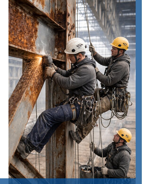 Зачистка металла от ржавчины в Люберцах от 368 р. | ВЫСОТНИК-Люб