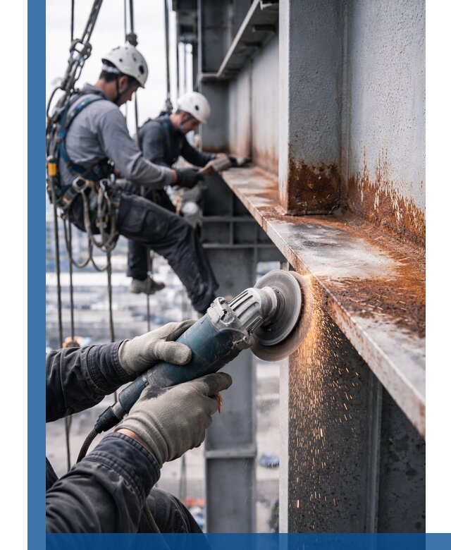 Зачистка металла от ржавчины и подготовка поверхностей в Люберцах