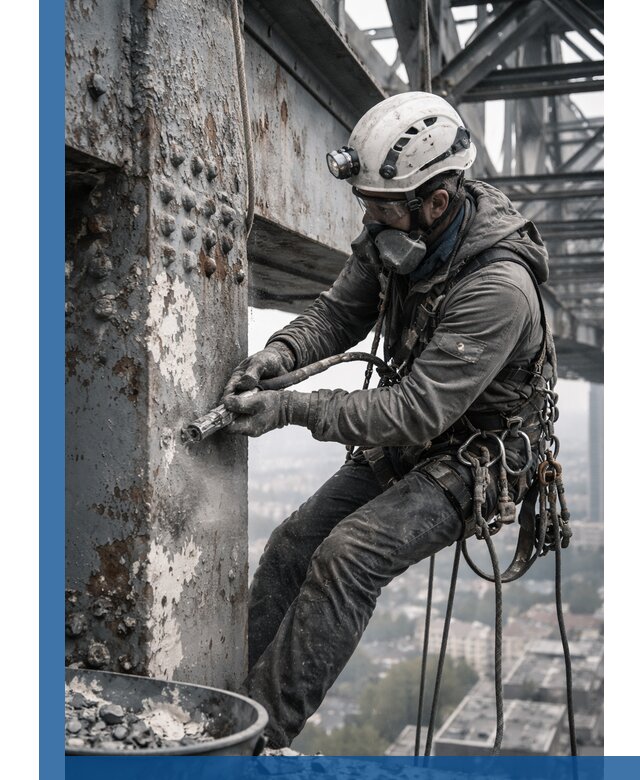 Удаление старой краски с металлических конструкций в Люберцах