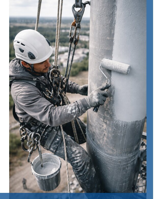 Покраска мачт связи под ключ в Люберцах от 894 р. | ВЫСОТНИК-Люб