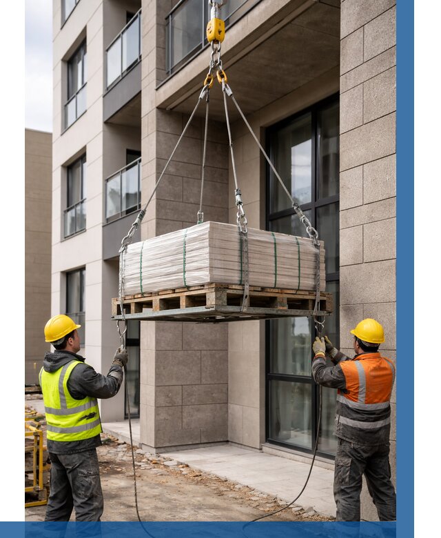 Подъем керамогранита на этаж в Люберцах от 3682 р. | ВЫСОТНИК-Люб