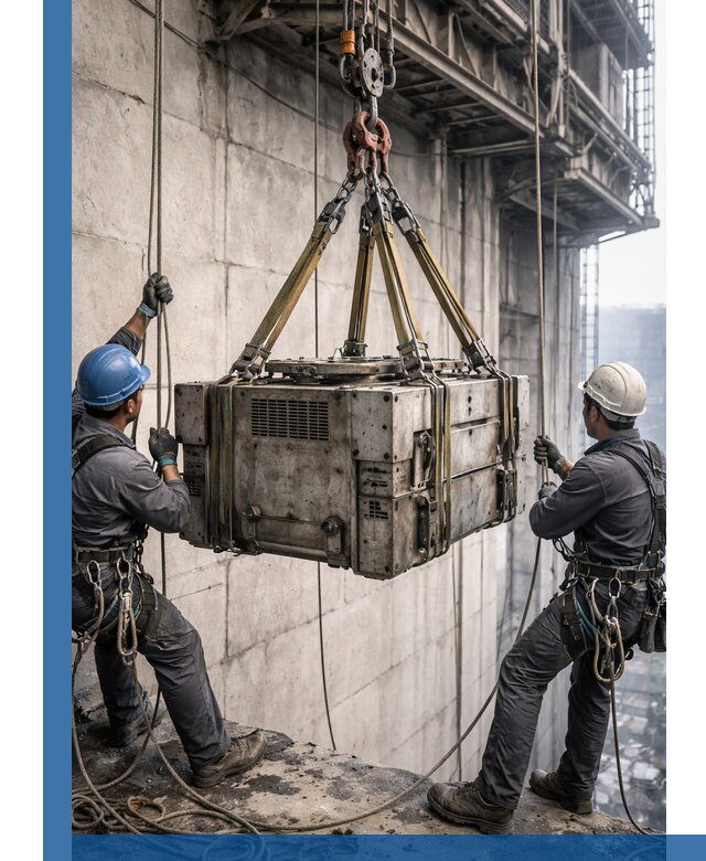 Такелажные работы на высоте, подъем и монтаж грузов в Люберцах