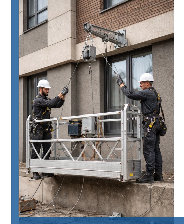 Монтаж и подъем фасадной люльки в Люберцах с гарантией безопасности