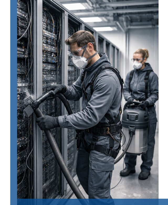 Обеспыливание серверной комнаты в Люберцах, профессиональная очистка