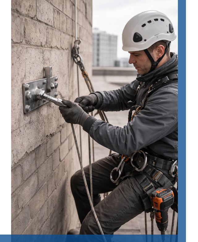 Установка анкерных точек в Люберцах от 3682 р. | ВЫСОТНИК-Люб