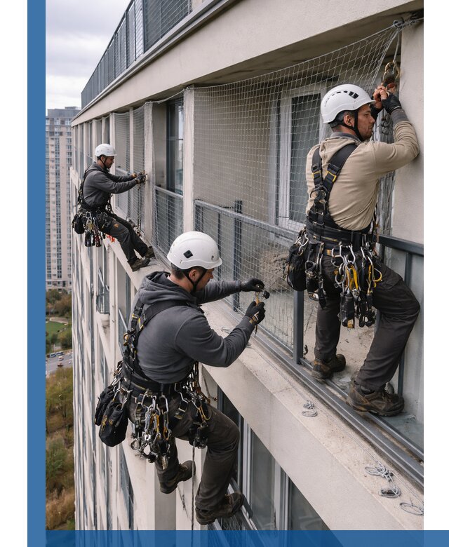 Профессиональный монтаж защитной сетки от птиц в Люберцах