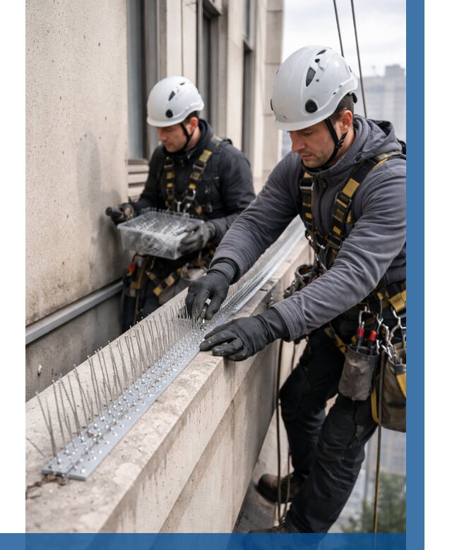 Установка шипов от птиц в Люберцах от 894 р. | ВЫСОТНИК-Люб